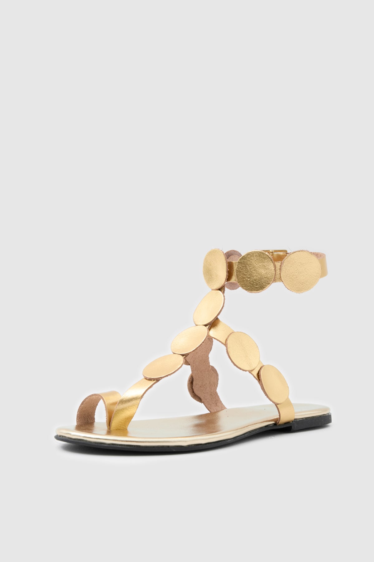 FUDA 26Y901 ÉLIA Deri Sandalet - GOLD