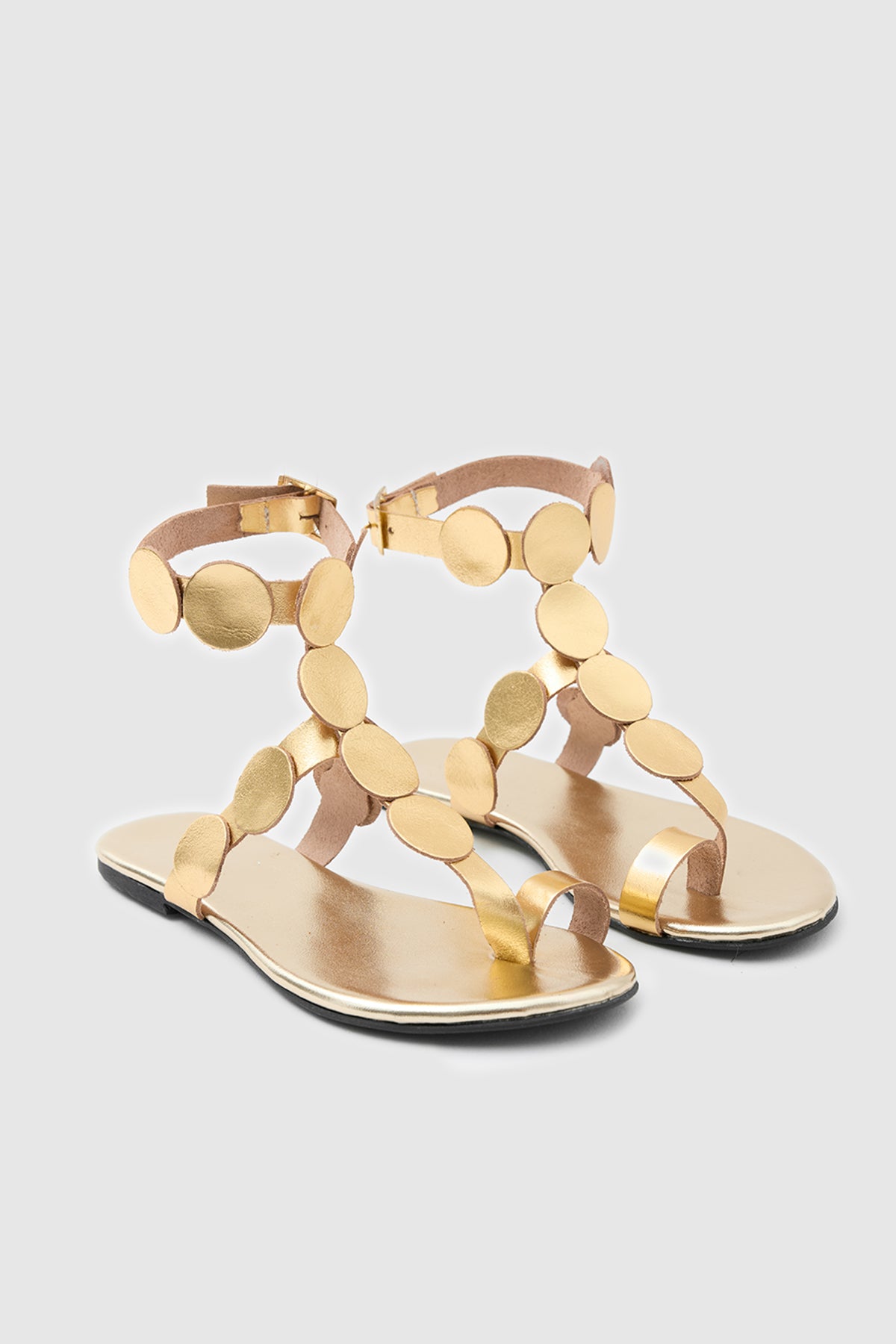 FUDA 26Y901 ÉLIA Deri Sandalet - GOLD