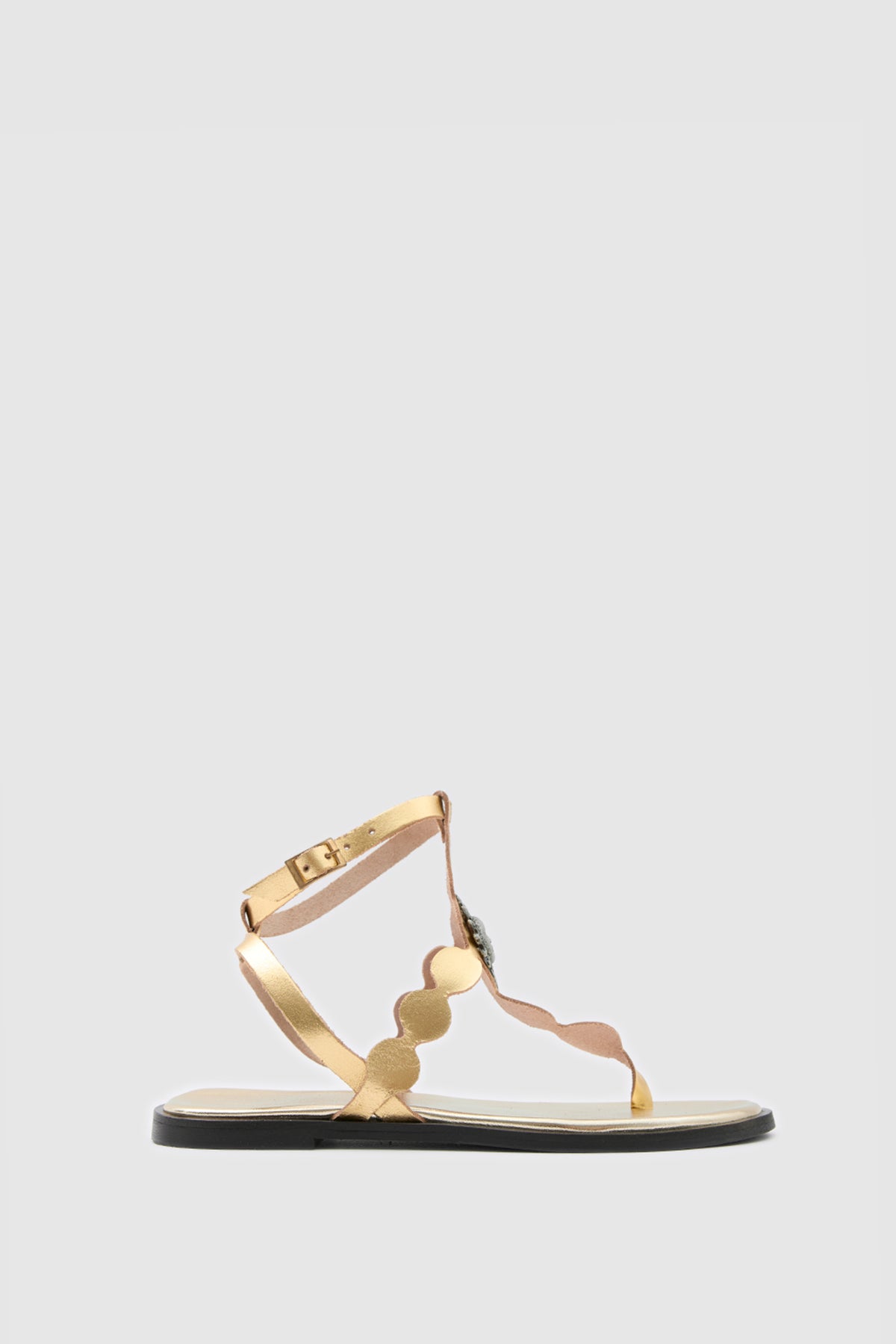 FUDA 26Y902 SOLEA Deri Sandalet - GOLD