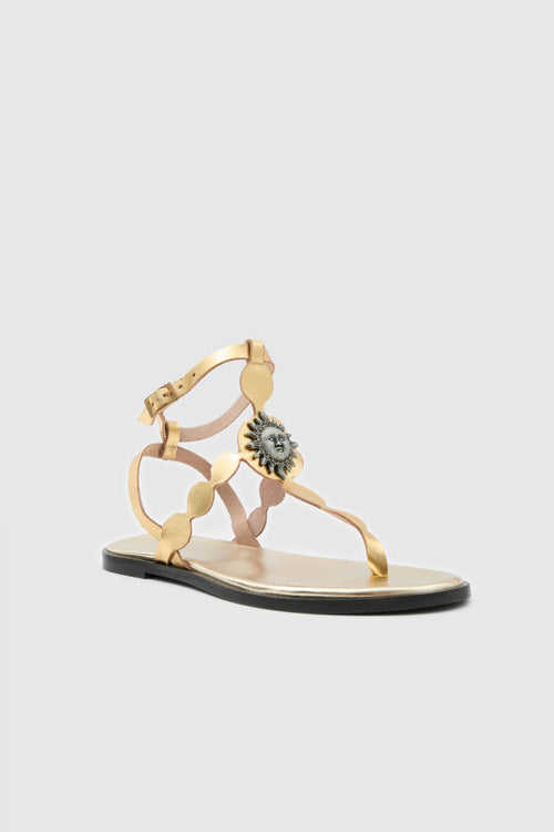 FUDA 26Y902 SOLEA Deri Sandalet - GOLD