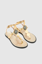 FUDA 26Y902 SOLEA Deri Sandalet - GOLD