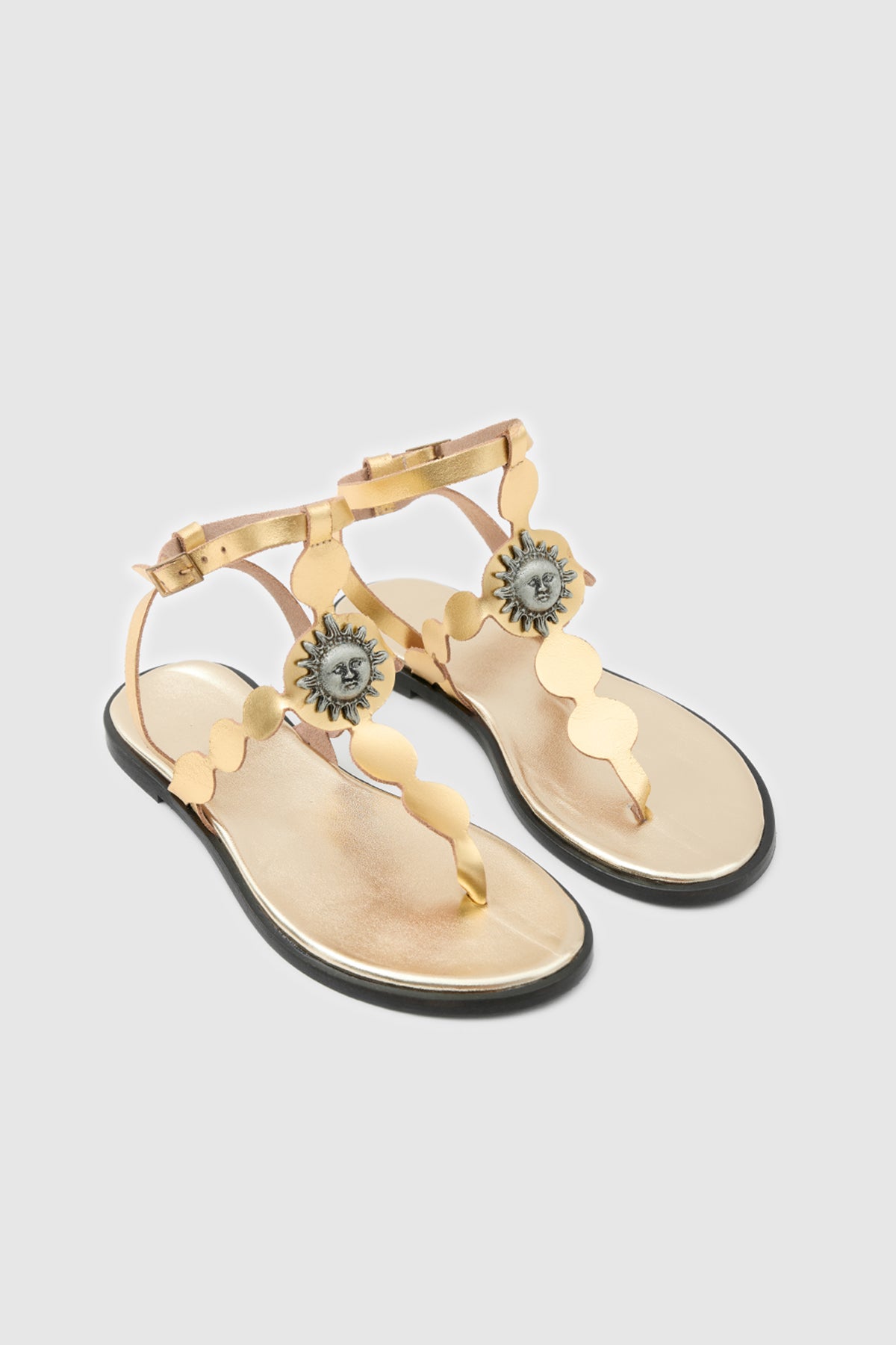 FUDA 26Y902 SOLEA Deri Sandalet - GOLD