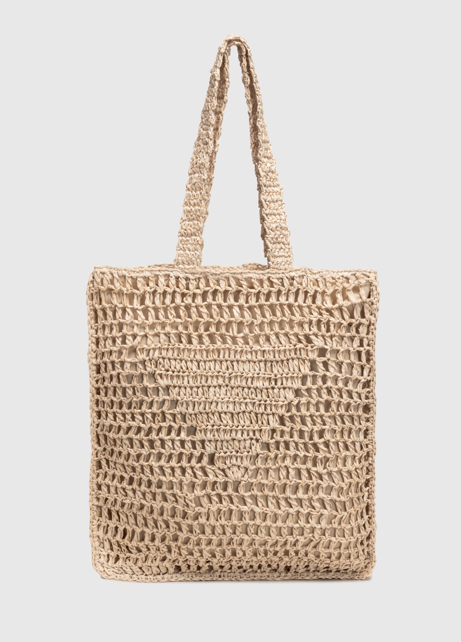 Fuda Hasır Omuz Çantası - BEJ