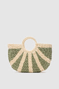 Fuda Hasır El & Çapraz Çanta - YEŞİL