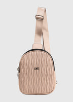 Fuda Milaro Suni Deri Body Bag - NUDE