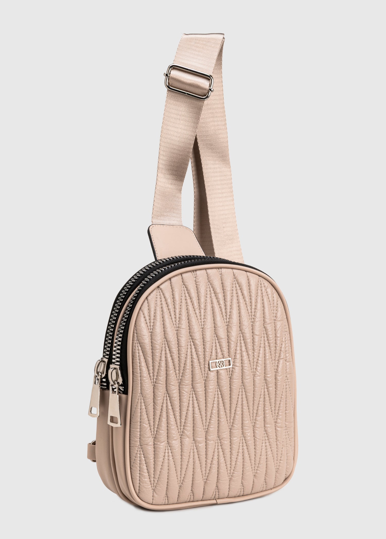 Fuda Milaro Suni Deri Body Bag - NUDE