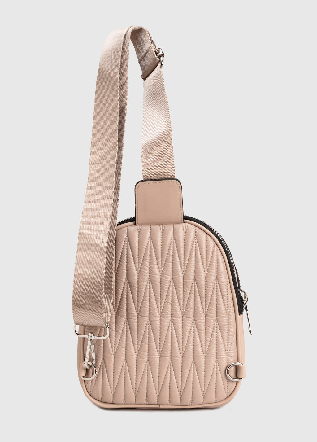 Fuda Milaro Suni Deri Body Bag - NUDE