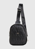 Fuda Milaro Suni Deri Body Bag - SİYAH
