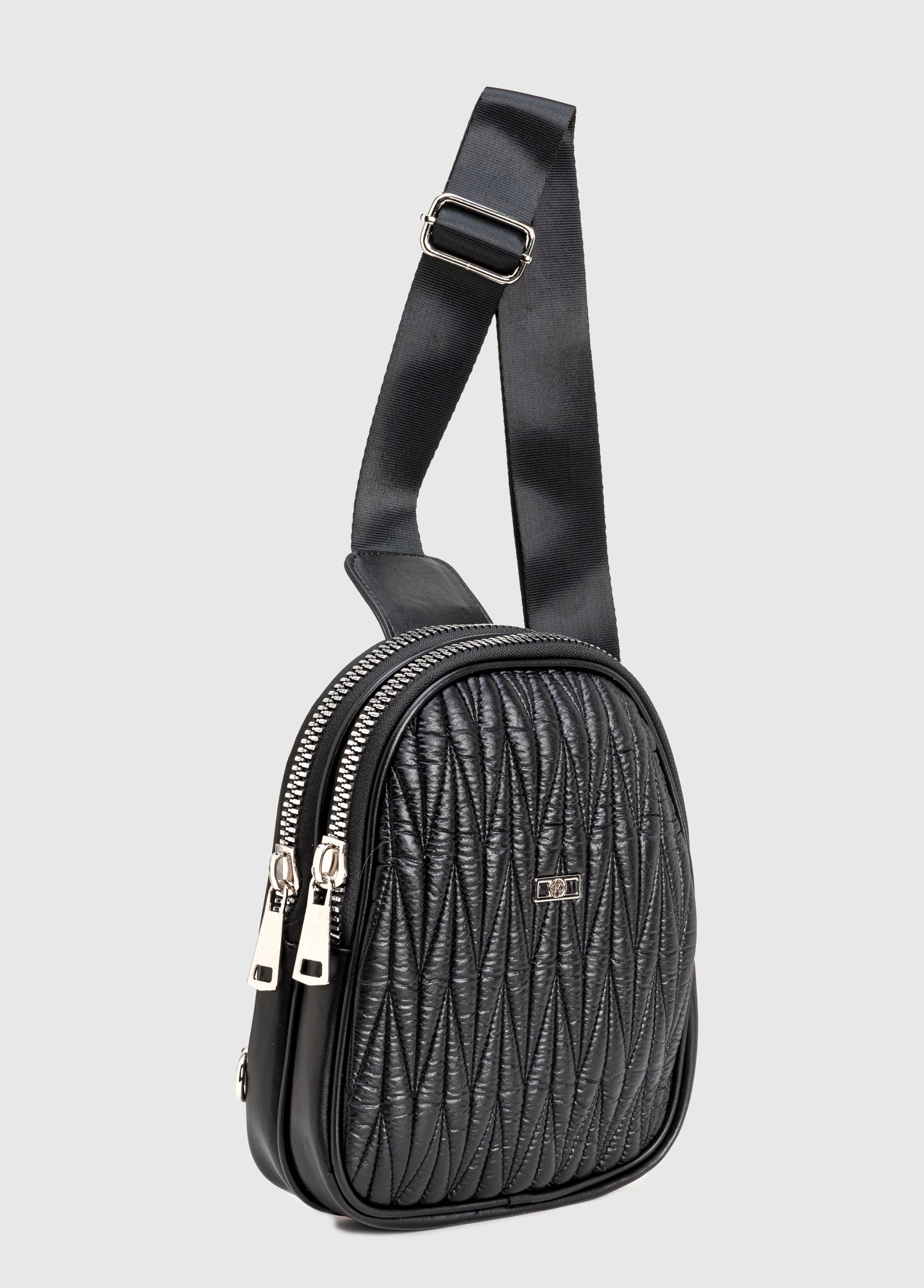 Fuda Milaro Suni Deri Body Bag - SİYAH