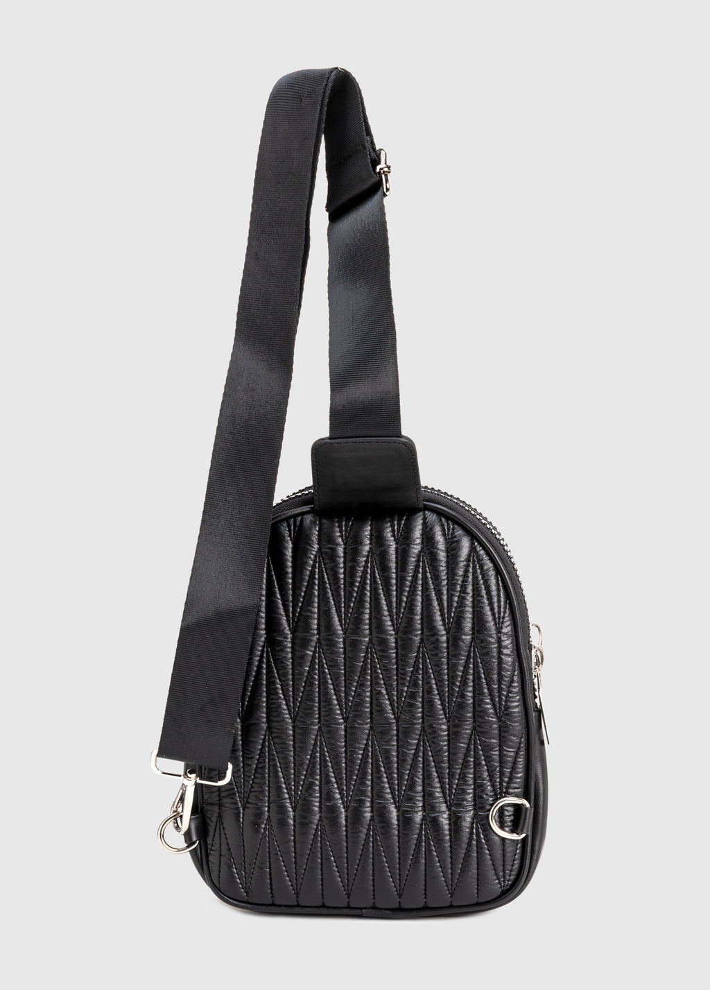 Fuda Milaro Suni Deri Body Bag - SİYAH