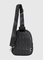 Fuda Milaro Suni Deri Body Bag - SİYAH