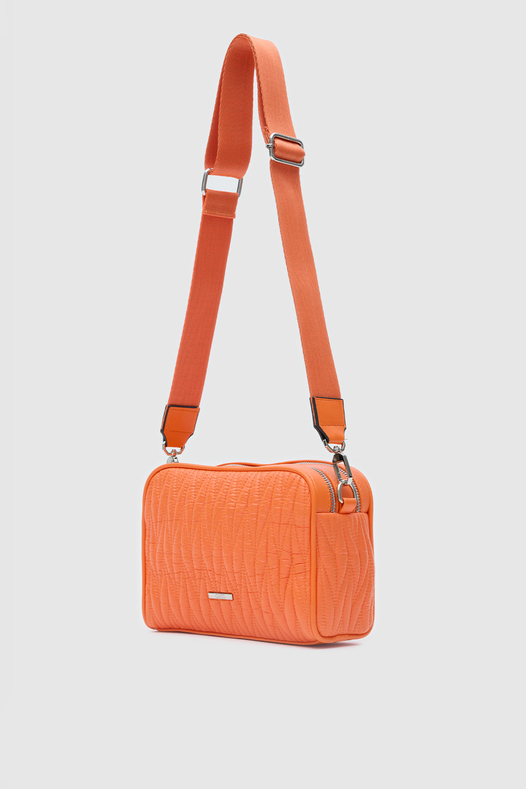 Fuda Milaro Suni Deri Çapraz Çanta - TURUNCU
