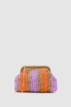Fuda Hasır Medium Clutch & Çapraz Çanta - TURUNCU