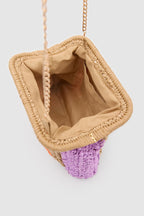 Fuda Hasır Medium Clutch & Çapraz Çanta - TURUNCU