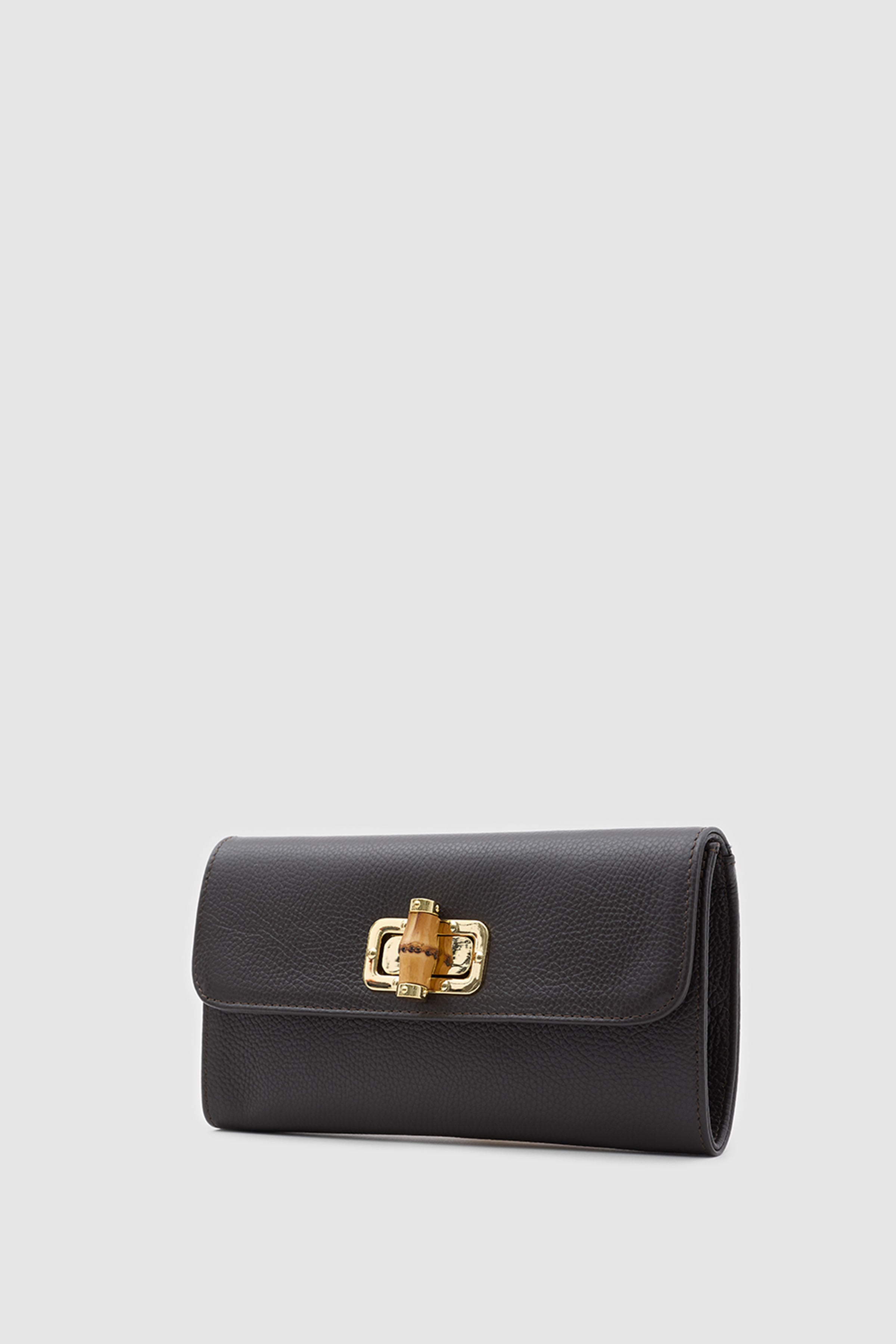 OY26503 D FUDA İTHAL DERİ CLUTCH - KAHVE