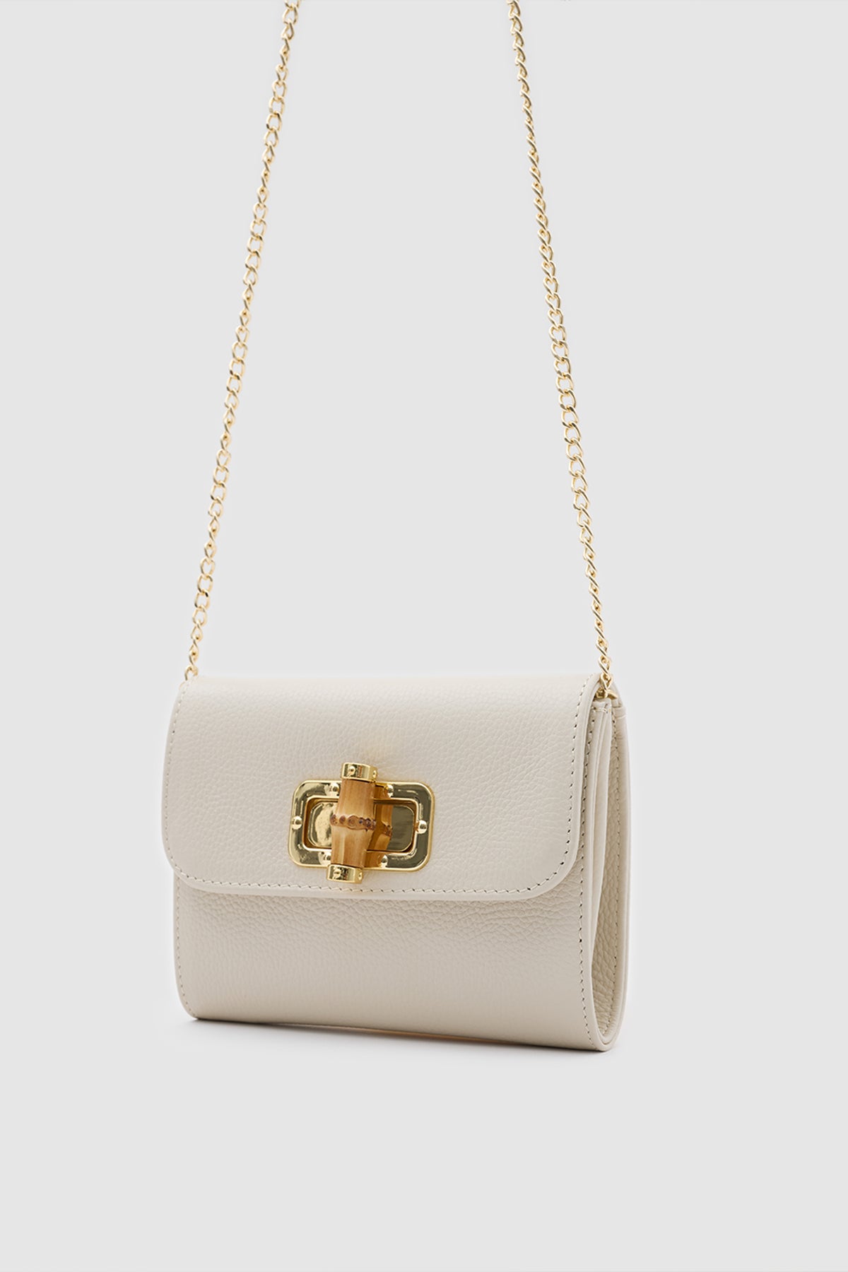OY26504 D FUDA İTHAL DERİ CLUTCH - BEJ