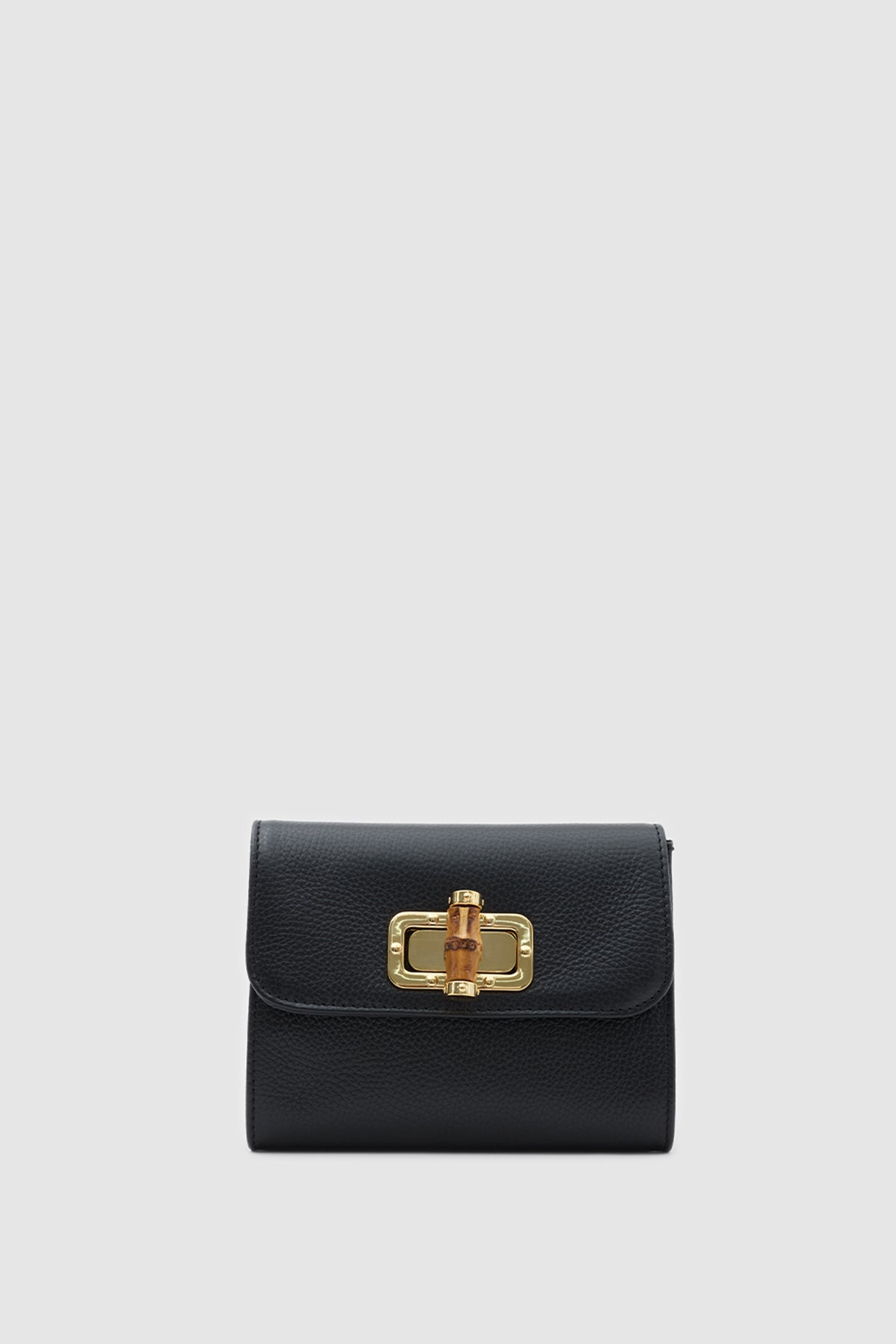 OY26504 D FUDA İTHAL DERİ CLUTCH - SİYAH