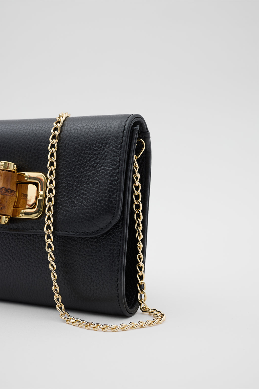 OY26504 D FUDA İTHAL DERİ CLUTCH - SİYAH