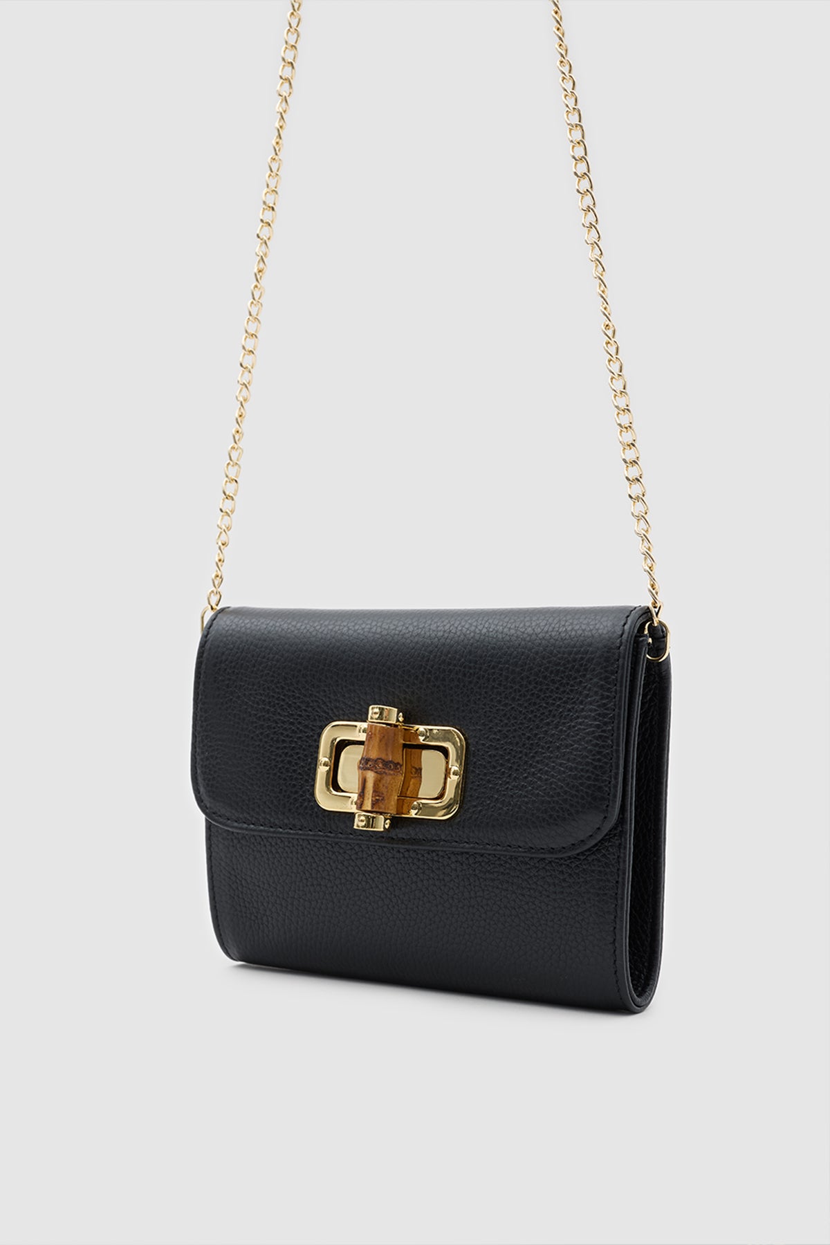 OY26504 D FUDA İTHAL DERİ CLUTCH - SİYAH